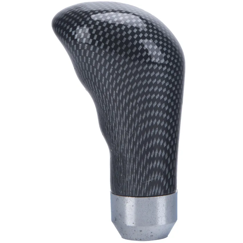 1PCS Leder Auto Manuelle Schalthebel Carbon Shift Schaltknauf